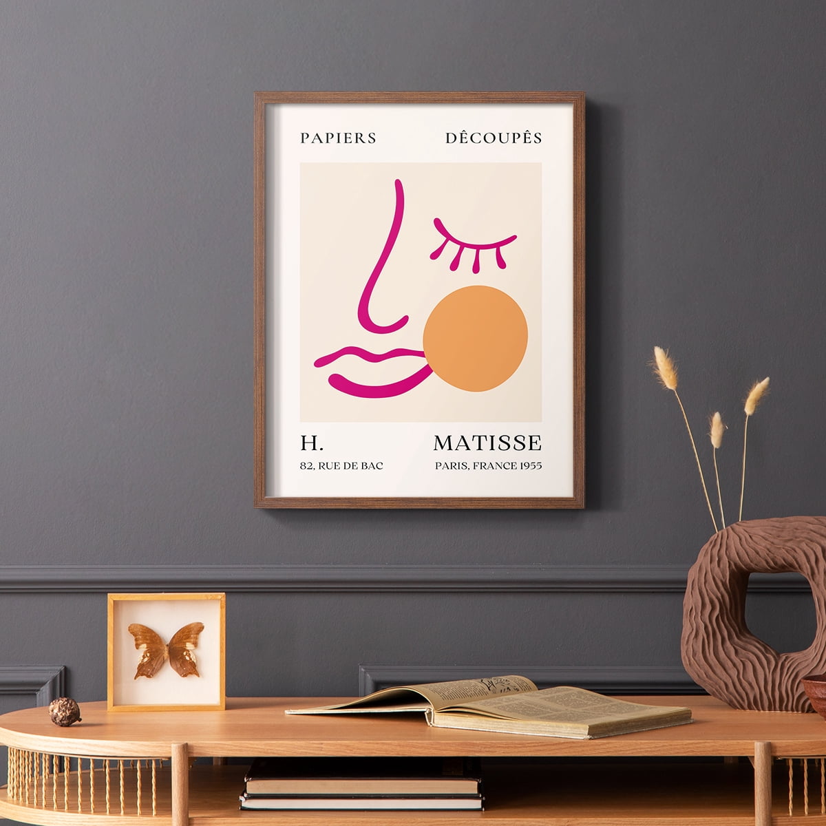 Matisse CLXV Framed Print in Brown Solid Wood 8 x 10 Framed Print