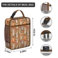 thumbnail image 3 of Bear Insulated Lunch Box Student Reusable Lunch Bag with Front Pocket Cooler Tote Bag Work Beach, 3 of 6