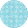 thumbnail image 1 of Ahgly Company Machine Washable Indoor Round Transitional Blue Diamond Blue Area Rugs, 6' Round, 1 of 7