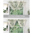 thumbnail image 5 of Waterfall Valances for Windows, Eucalyptus Leaves Kitchen Sheer Valance Curtains, Watercolor Weeping Teal Botanical Vintage Rod Pocket Swag Valances for Living Room Bedroom, 47.2"x38.5", 2 Panel, 5 of 8