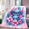thumbnail image 1 of Cartoon Cute Stich Blanket, 3D Printing Lilo & Strong Soft and Comfortable Children's Nap Sleeping Blanket, Bedding, 1 of 5