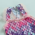 thumbnail image 5 of stylesilove Toddler Kid Girls Mermaid Tulle Ruffled Skirt One-Piece Swimsuit Multicolor Fish Scale Bathing Suit Beach Swimwear (5-6 Years), 5 of 7