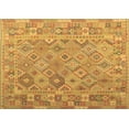 thumbnail image 1 of Ahgly Company Indoor Rectangle Abstract Brown Contemporary Area Rugs, 2' x 4', 1 of 4