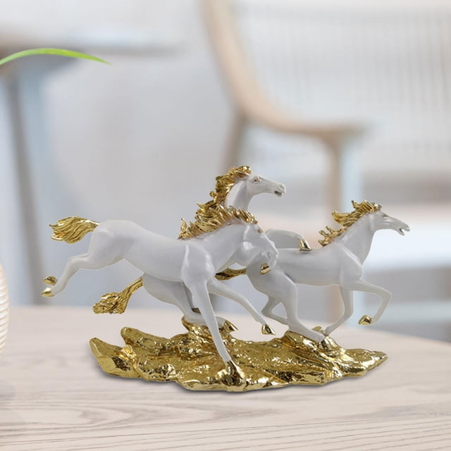 Estatua de caballo BLESIY figura de resina decoración de escritorio 33 cm x 10 cm x 19 cm