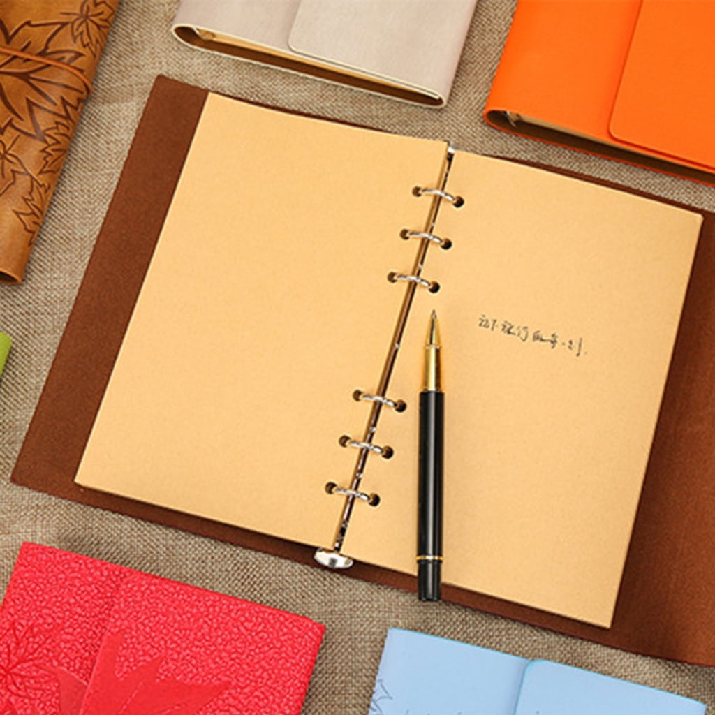 PU Leather Journal Notebook 160 Unlined Pages Refillable Vintage Sketchbook