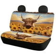 thumbnail image 6 of Pzuqiu Aztec Highland Cow Car Seat Cover Full Set Soft Front and Rear Seat Cover Set Polyester Car Seat Protectors Breathable Full Wrapping Edge Seat Covers for Cars Truck Universal Fit Set, 6 of 7