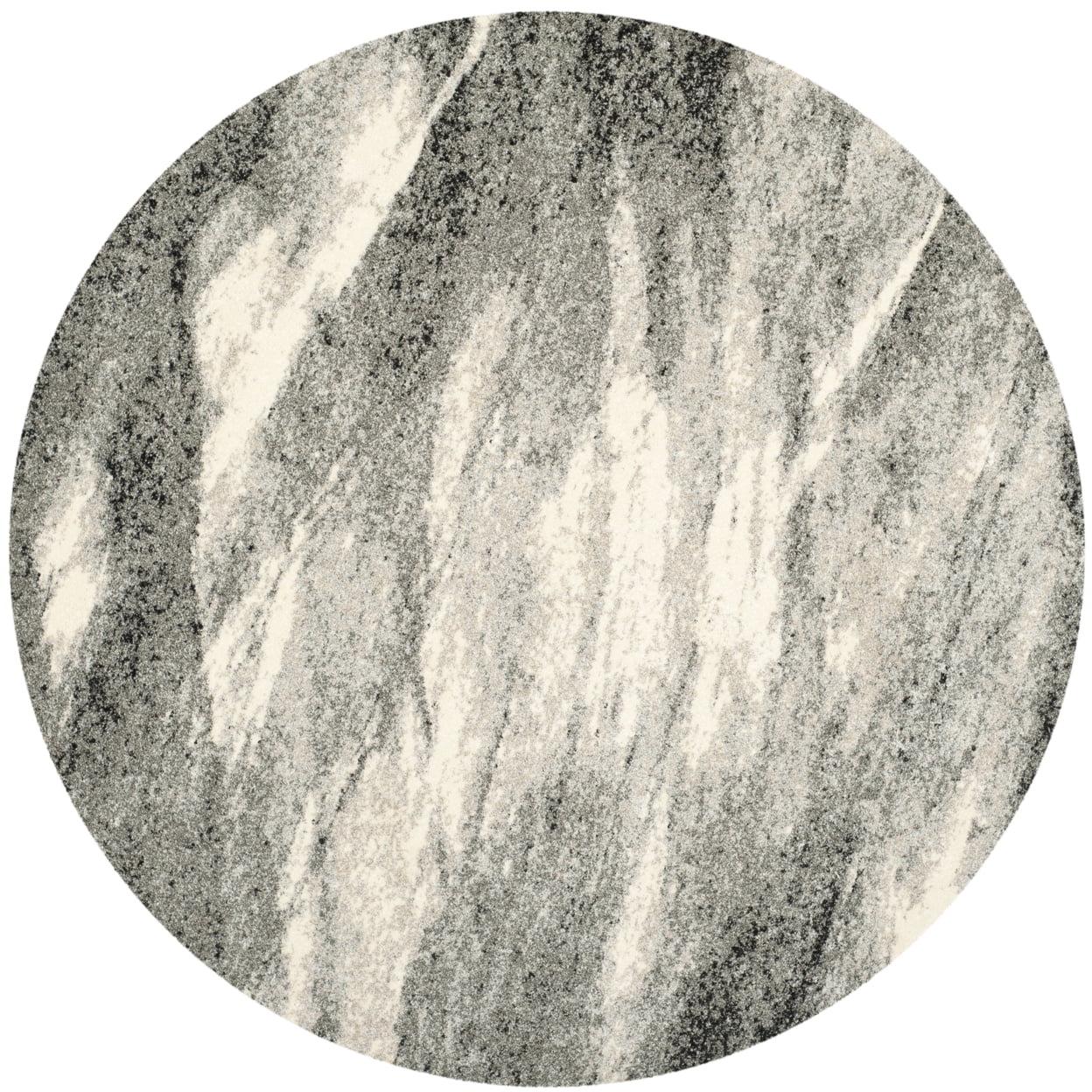 SAFAVIEH Retro Panit Abstract Area Rug, Grey/Ivory, 8' x 8' Square