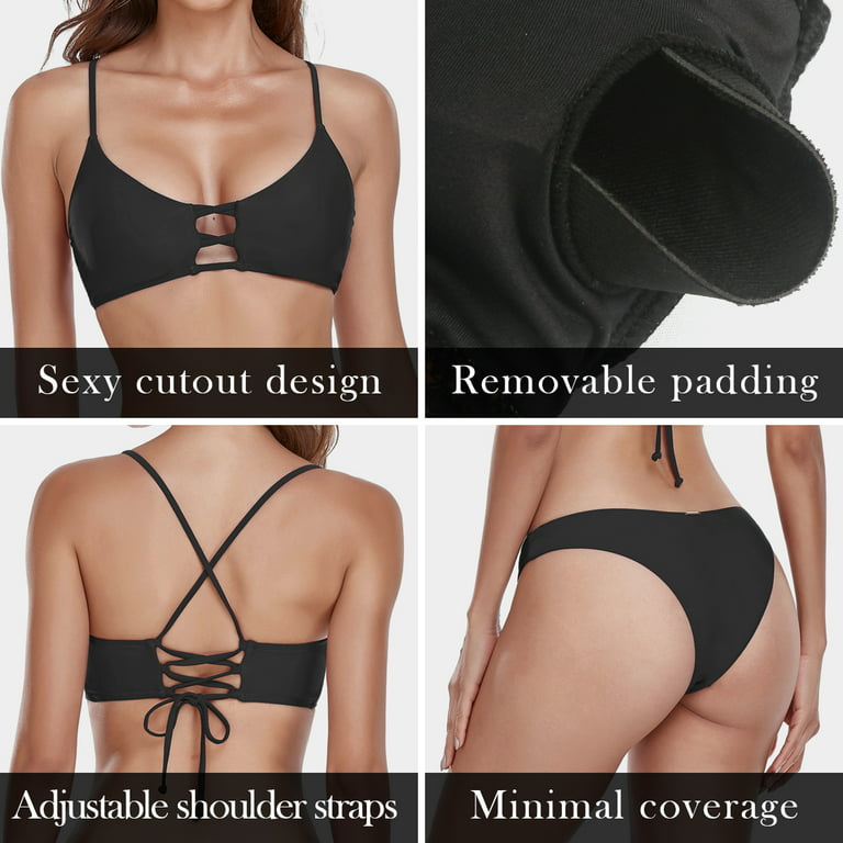ZOHAMUNG Women Retro Brazilian Ruched Cheeky High Waisted Cut Bathing Suits Bikini  Bottom(M) Black : : Clothing, Shoes & Accessories
