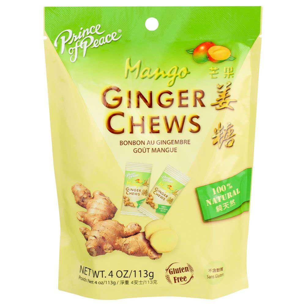 Prince of Peace Mango Ginger Chews, 4 Ounce 1 each.