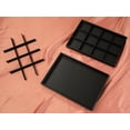 thumbnail image 5 of Unique Bargains 2 Stackable Fabric Jewelry Boxes Organizer Trays with Removable Dividers Black 12 Grid Tray, 5 of 7