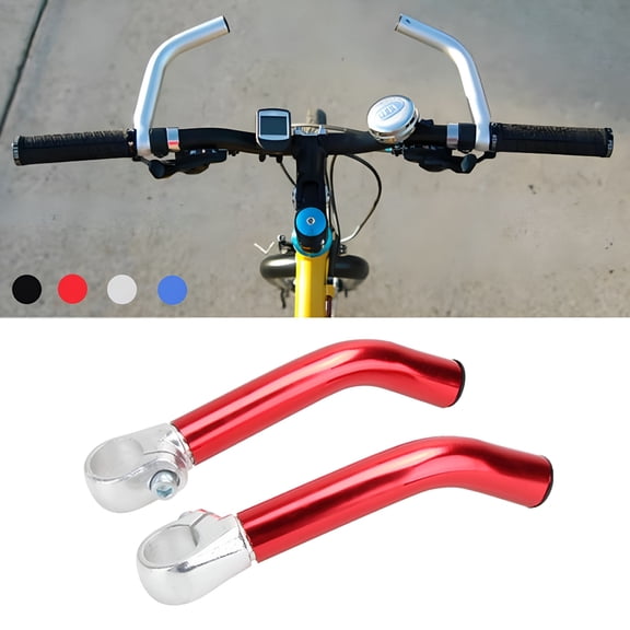 MELIVO 1 Pair of Aluminum Alloy Handlebar Extension Bars for Mountain Bike, 22.2mm, Red