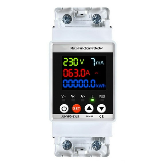 63A WiFi Multi-Function Protector LCD Smart Leakage Over Low Voltage Protection