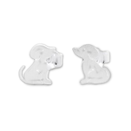 NOVICA Sterling silver stud earrings, 'Irresistible Pups'