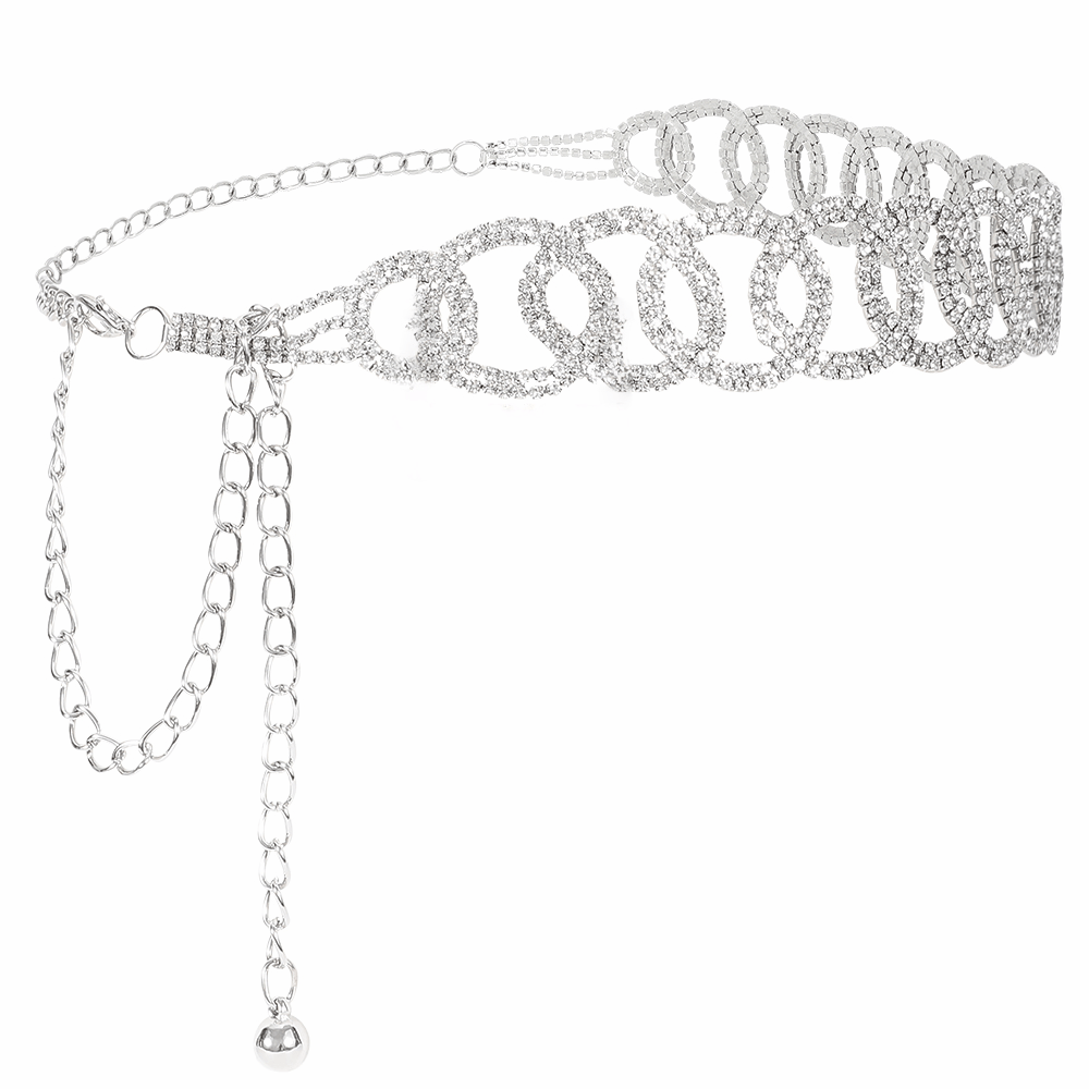 JASGOOD ORing Chain Belts for Women Waist Band Belt for Dress Link