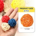 thumbnail image 2 of Uxcell 24 Pcs Wicker Rattan Balls 3.1 Inch Rattan Decorative Balls Vase Fillers for Wedding Party Centerpiece Bowls Home Decoration, Orange, 2 of 5
