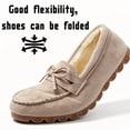 thumbnail image 6 of CHICVOMEY Women's Faux Fur Lined Moccasin Slippers - Warm Suede Indoor&Outdoor House Shoes with Non-Slip Sole for Winter Comfort Moccasin Slippers, 6 of 10