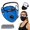 Deep Blue, variant on Reusable Carbon Filter Dust Mask with Eye Protection, 5-Layer Filter Face Cover, Clear Eye Shield, 10 Filters for Cycling