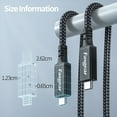 thumbnail image 4 of Fasgear USB 4 Cable 1m - Compatible for Thunderbolt 4/3-40Gbps Data Transfer 8K@60HZ 100W Fast Charging Type C Video Cable for Moniter|Display|External SSD|eGPU USB-C Docking|Laptop (3ft), 4 of 7