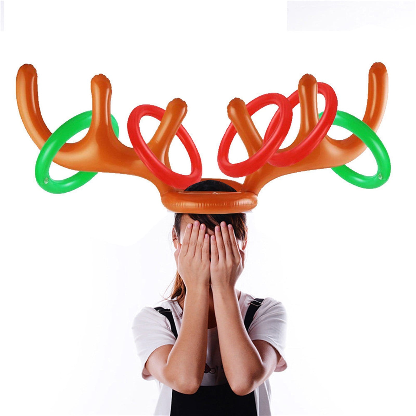 Holiday Deals Uhuya Inflatable Yard Decorations Inflatable Reindeer Christmas Hat Antler