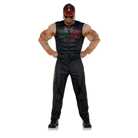 Rey Mysterio Mens Adult Lucha Libre Spanish Wrestler Halloween Costume-XXL
