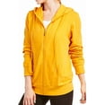 thumbnail image 3 of Women's Zip Up Cotton Light Hoodie Jacket Large Mustard, 3 of 4