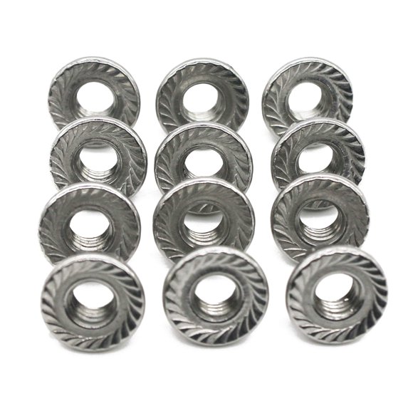 FullerKreg M4 x 0.7mm 304 Stainless Steel Serrated Hex Flange Lock Nuts ?100 Pcs?