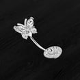 thumbnail image 4 of Bague Nombril Ronde Papillon Strass Anneau Corporel en Acier Inoxydable Bague de Ventre, 4 of 10