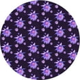 thumbnail image 1 of Ahgly Company Indoor Round Patterned Deep Purple Area Rugs, 5' Round, 1 of 6
