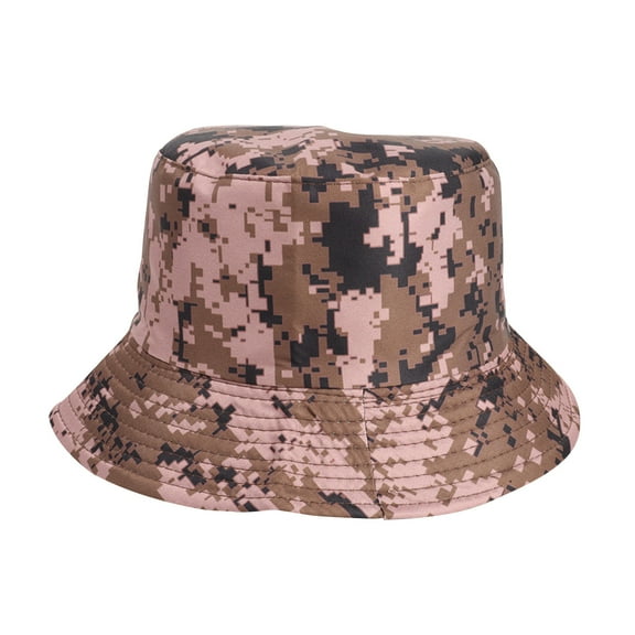 IROINNID Bucket Hat for Men Women Print Hawaiian Style Double-Sided Wearable Hats Summer Vacation Beach Cotton Versatile Bucket Hats,Coffee