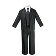 thumbnail image 5 of Boys Teen Black Formal Wedding Party Suits Tuxedos with Extra Bow Tie Sz 4T-20, 5 of 6