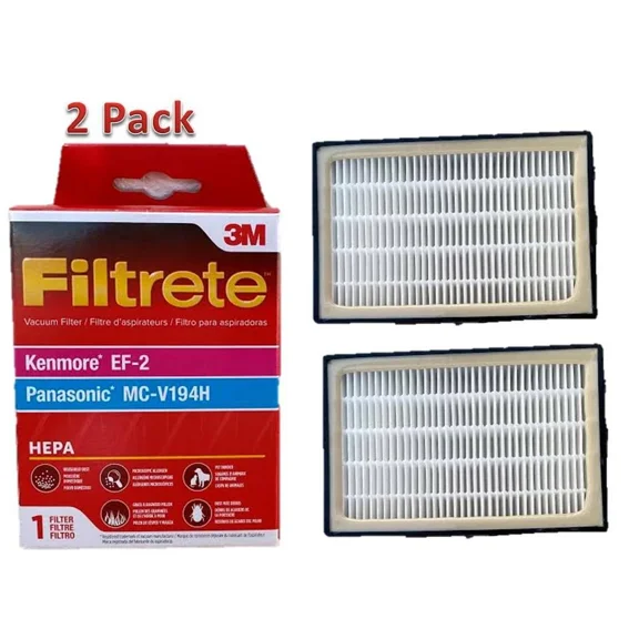 2 Kenmore Ef-2 Hepa Vacuum Filter Fits Kenmore Whispertone & Progressive Vacuums