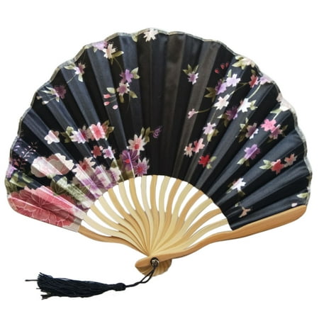 

iOPQO Fan Chinese Style Hand Held Fan Bamboo Paper Folding Fan Party Wedding Decor Tools