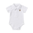 thumbnail image 2 of WIBACKER Baby Boy Girl Short Sleeve Polo Bodysuit 100% Cotton Onesie Summer Romper 0-3 Months Newborn, 2 of 10
