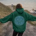 thumbnail image 7 of Xudanell Teen Girls Hoodie Coconut Tree Print Sweatshirt for Women Comfortable Loose Fit Light Sweaters for Women Dark Green L, 7 of 7