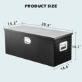 thumbnail image 3 of 30-In Truck Bed Tool Box Aluminum Diamond Plate Lockable Toolbox with Side Handle for Pickup RV Trailer Black, 3 of 7
