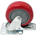 thumbnail image 3 of Red 2 Locking & 2 Non-Locking 4" Swivel Casters, 3 of 3