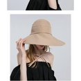 thumbnail image 2 of CoCopeaunts Women's Sunhat Wide Brim Beach Topless Summer Hat Reversible Breathable Stylish Flower Ponytail Large Vacation Foldable Hat, 2 of 8