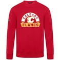 thumbnail image 2 of Men's Levelwear Red Calgary Flames Zane Banner Arch Pullover Sweatshirt, 2 of 3
