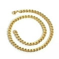 thumbnail image 5 of Stainless Steel 18K Gold Plated Cuban Curb Link Chain Men Necklace 3/5/7/9/11mm, 5 of 6