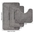 thumbnail image 2 of Haitang Grocery U-shaped+rectangular Floor Mat 2/3 Piece Set, Absorbent, Non Slip, Soft and Durable, Suitable for Multiple Scenarios, Including Bathroom Toilet Area and Shower Area, 2 of 8