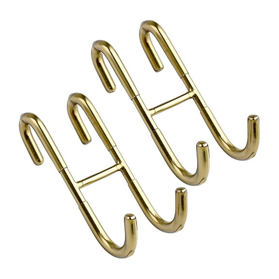 Aonity Hook S Hook 2Pcs， Shower Door Hooks Extended Double Towel Hooks Over Door Hooks for Bathroom Frameless Glass Shower Door Stainless Steel Bathroom Hanger Robe Loofah Shower Squeegee Hook Si