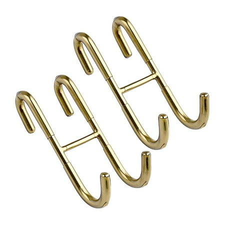 

YDNGF Hook S Hook 2pc Shower Door Hooks Extended Double Towel Hooks over Door Hooks for Bathroom Frameless Glass Shower Door Stainless Steel Bathroom Hanger Robe Loofah Shower Squeegee Hook Si