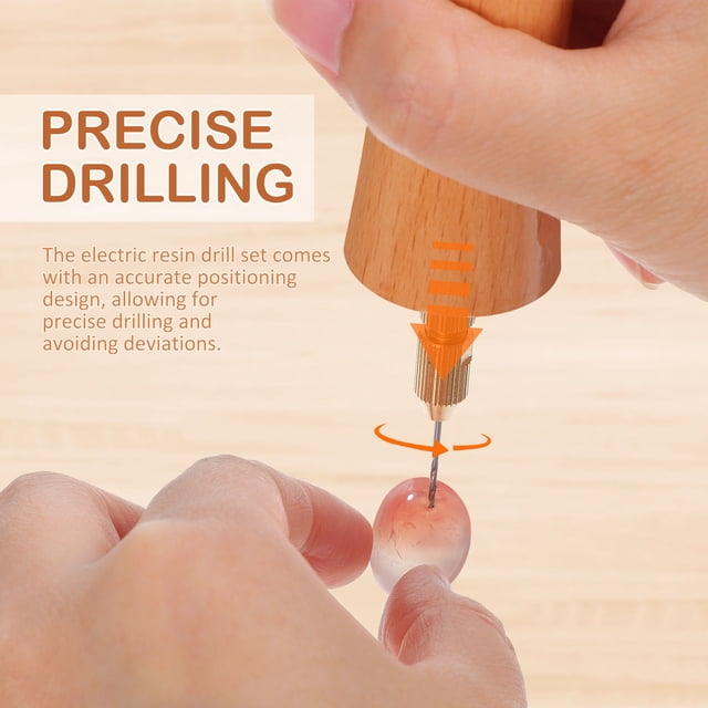 Raindrops 1Set Electric Resin Drill Set for Jewelry Making Crafts with Precise Positioning and Multi Functional Design