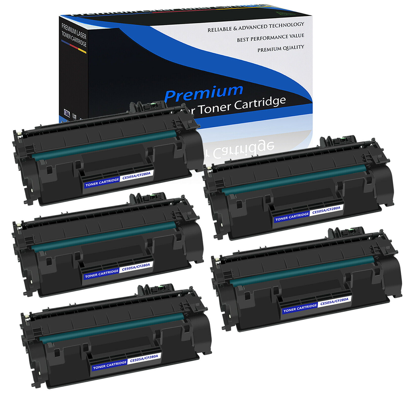 05A Black LaserJet Toner Cartridge Compatible for HP P2055dn P2055 3PK CE505A 