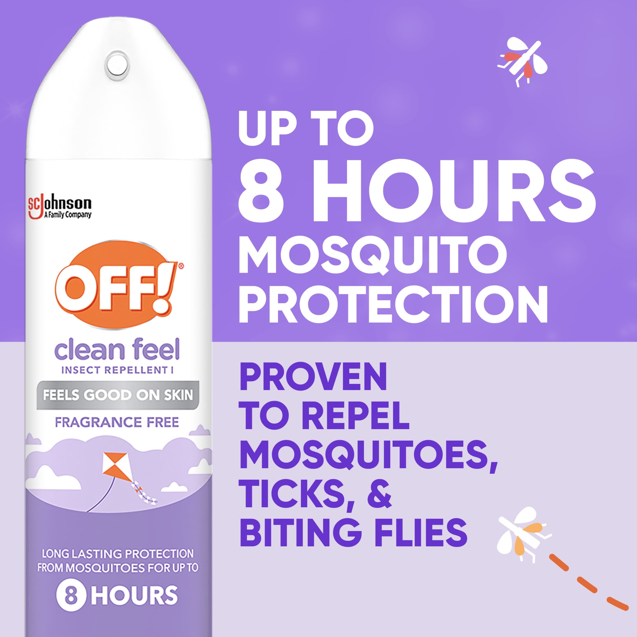 (3 pack) OFF! Clean Feel Insect Repellent Aerosol, Fragrance Free, Picaridin Bug Spray, 7.5 oz