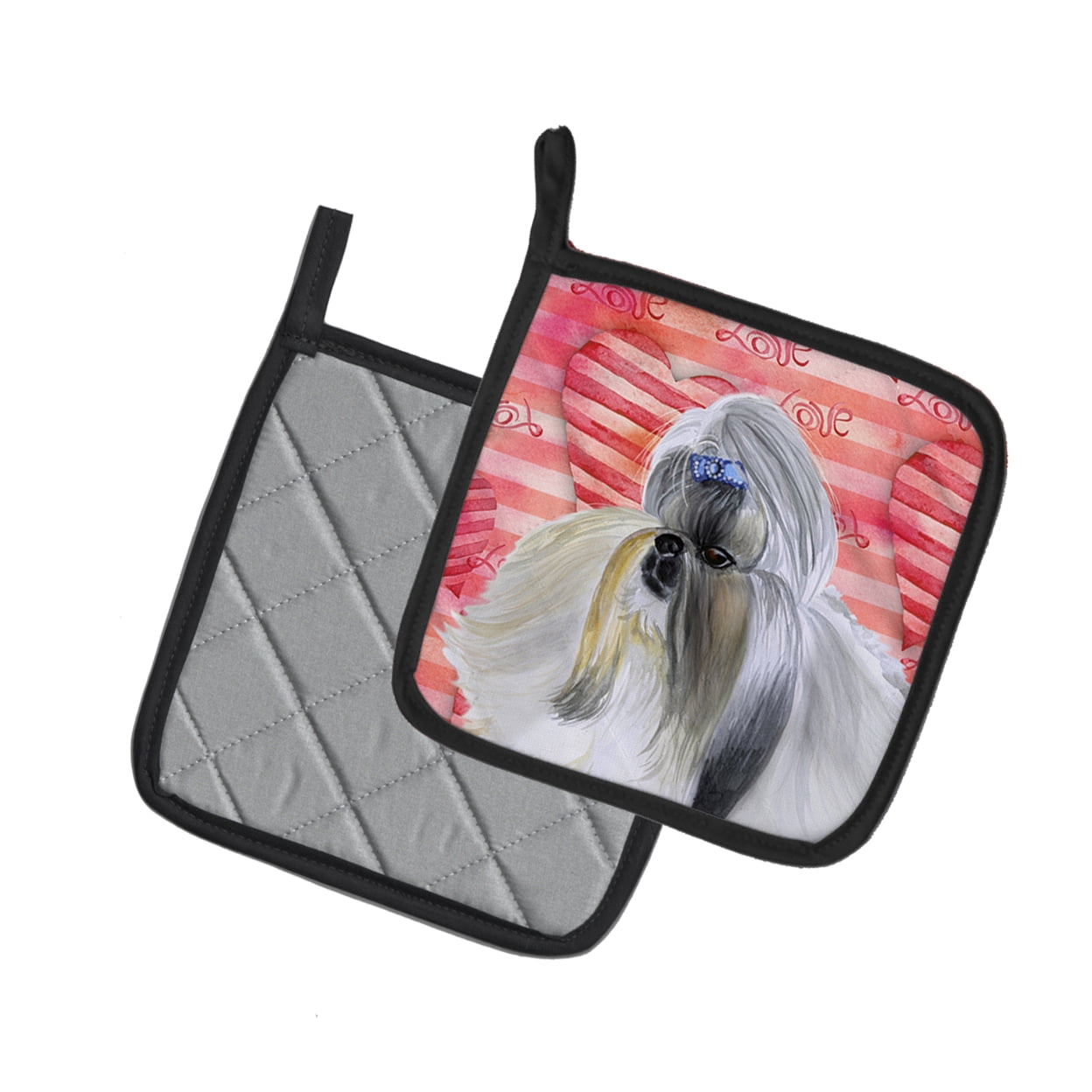Shih Tzu Love Pair of Pot Holders