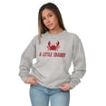 thumbnail image 4 of A Little Crabby Cranky Beach Lover Sweatshirt for Men or Women Brisco Brands X, 4 of 6