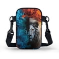 thumbnail image 2 of HELLHERO Cross Body Purse for Men, Women Outdoor Daily Use Two-Tone Lion Pattern Adjustable Crossbody Bag Lightweight, 2 of 7
