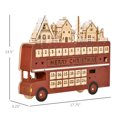 thumbnail image 2 of Christmas Advent Calendar,2024 Light Up Table Xmas Wooden Bus Holiday Decoration with Countdown Drawer, Santa Claus Street House with LED-lit for Kids and Adults, 2 of 9