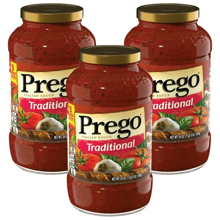 (3 Pack) Prego Pasta Sauce, Traditional, 24 oz.